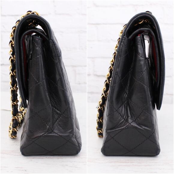 Chanel Paris Limited Two Tone Double Flap Black Lambskin Leather Shoulder A5106 - Picture 12 of 12